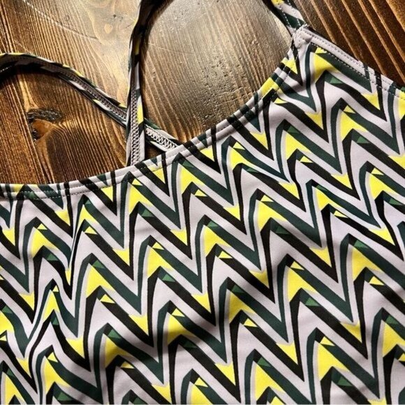 Z by Zella Girls Diamond in the Rough Bikini Top 12 Chevron Swim Suit - Picture 5 of 5